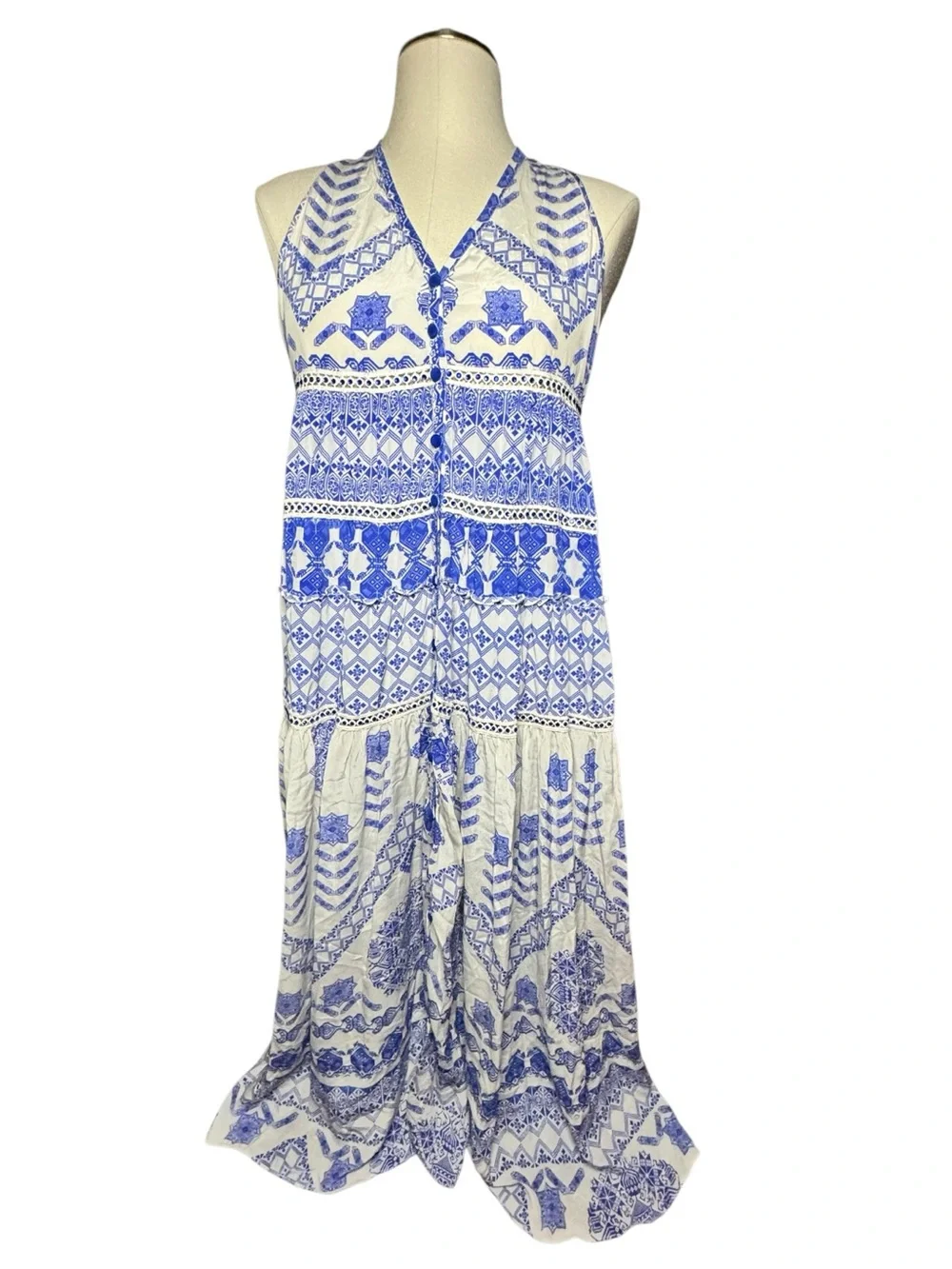 Rococo Sand Silk Lightweight Flowy Summer Dress - Picture 12 of 14